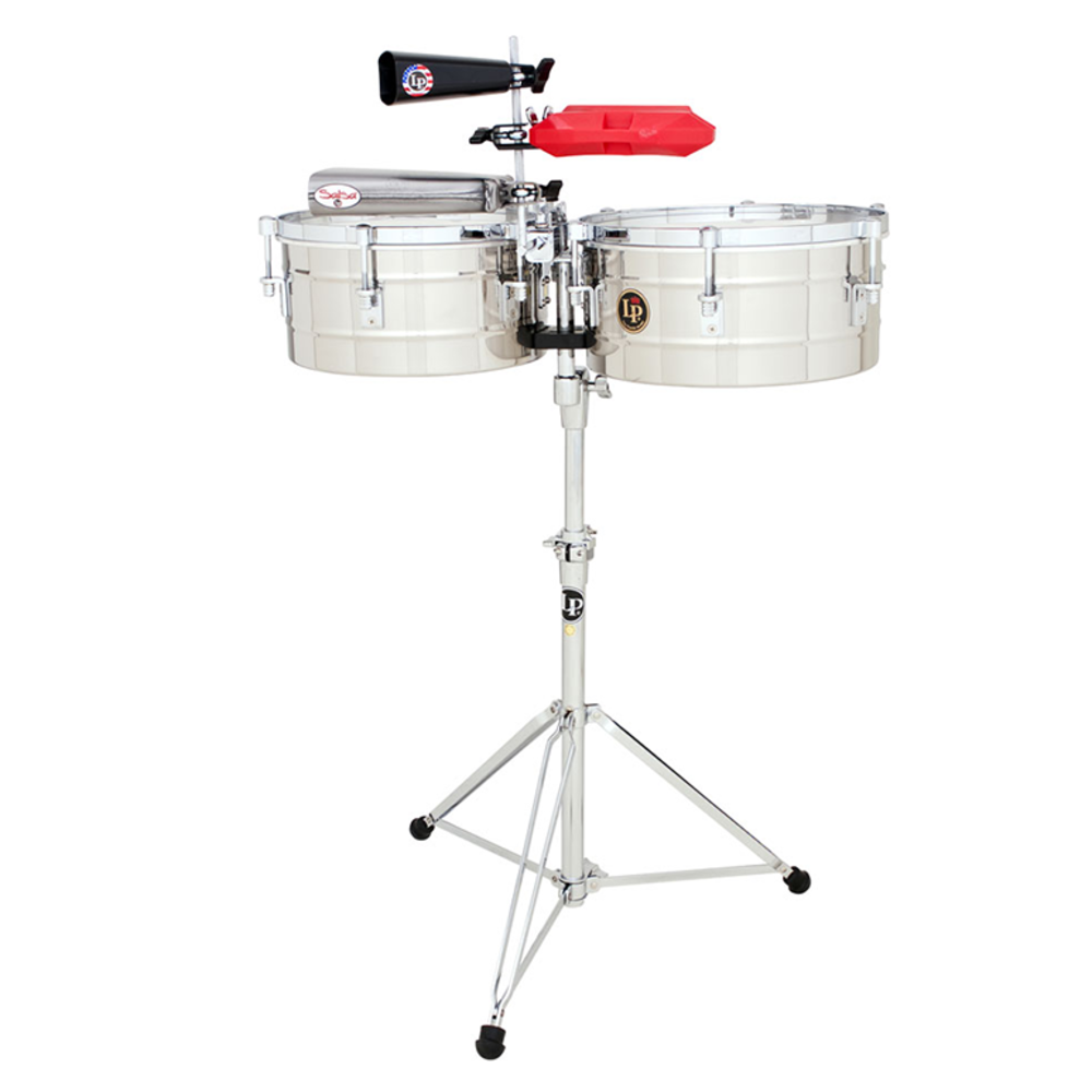 LP Latin Percussion Timbales Tito Puente Stainless Steel 13″/14″ LP256-S