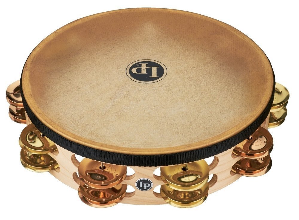 LP Latin Percussion Tamburelli Fila doppia con pelle, Pro 10 10″ Alluminio LP384-AL
